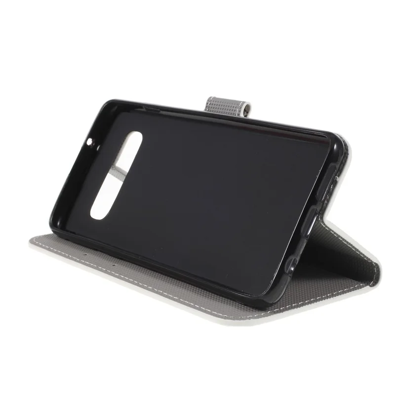 Pattern Printing PU Leather Protective Phone Cover for Samsung Galaxy S10 Plus - Kapok Flower