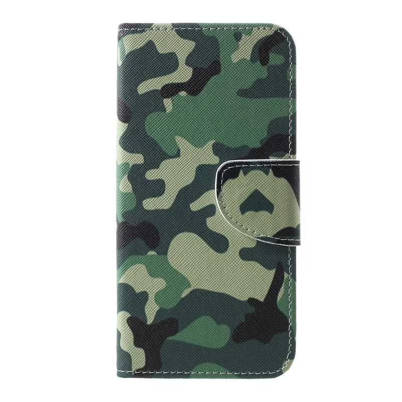 Cross Texture Patterned Leather Phone Cover for Samsung Galaxy S10 - Camouflage