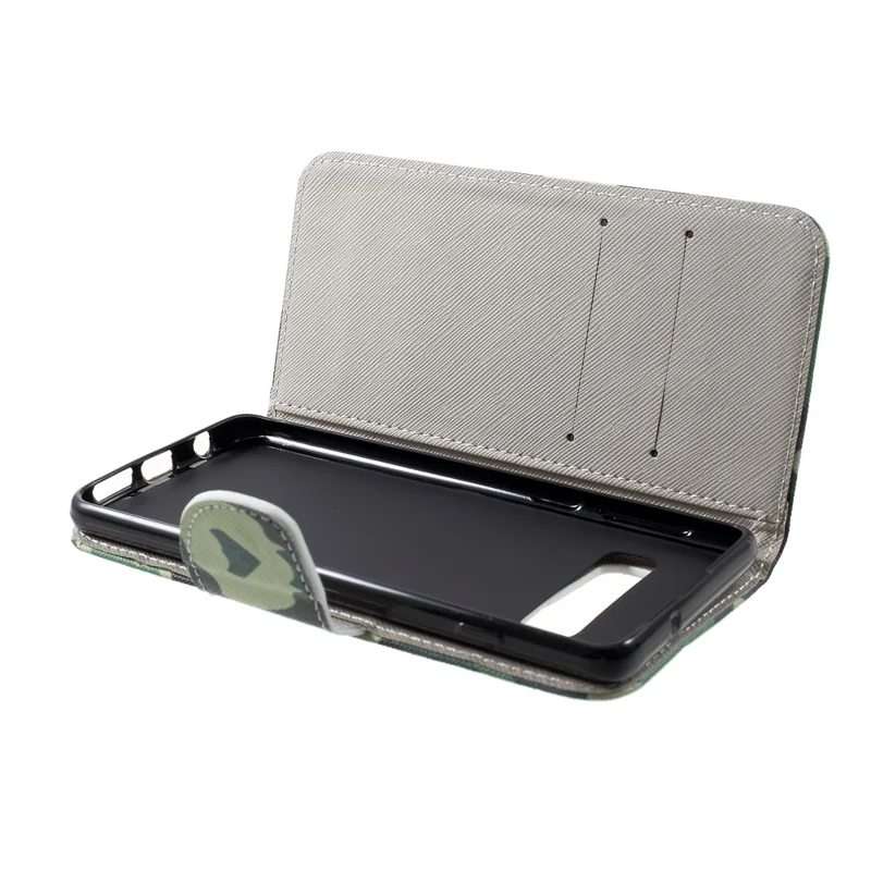 Cross Texture Patterned Leather Phone Cover for Samsung Galaxy S10 - Camouflage