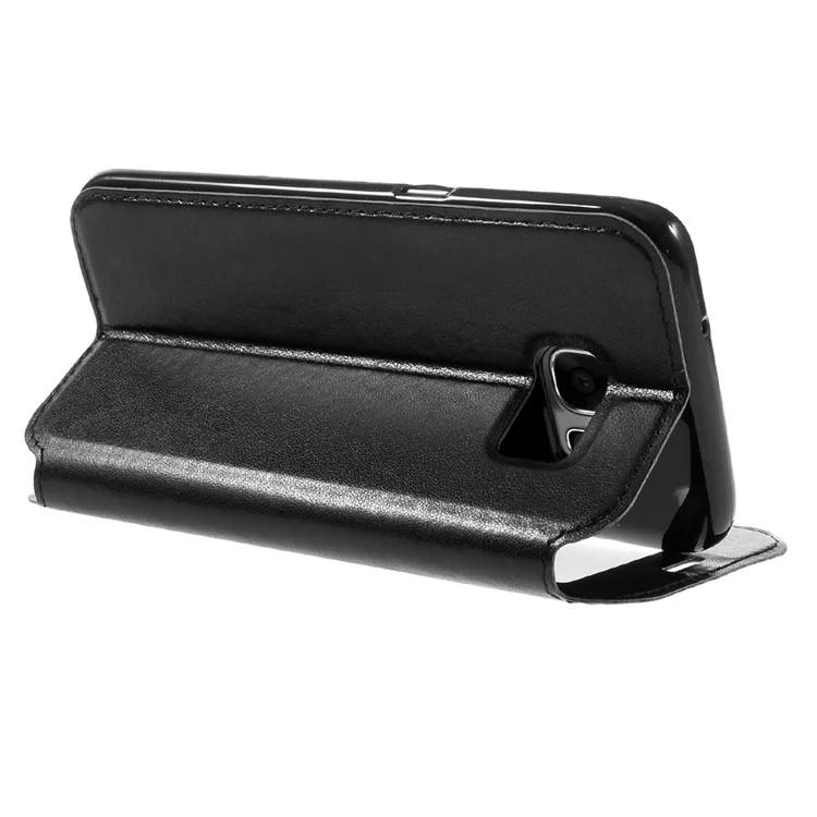 ROAR KOREA Window View Leather Stand Case for Samsung Galaxy S7 edge G935 - Black