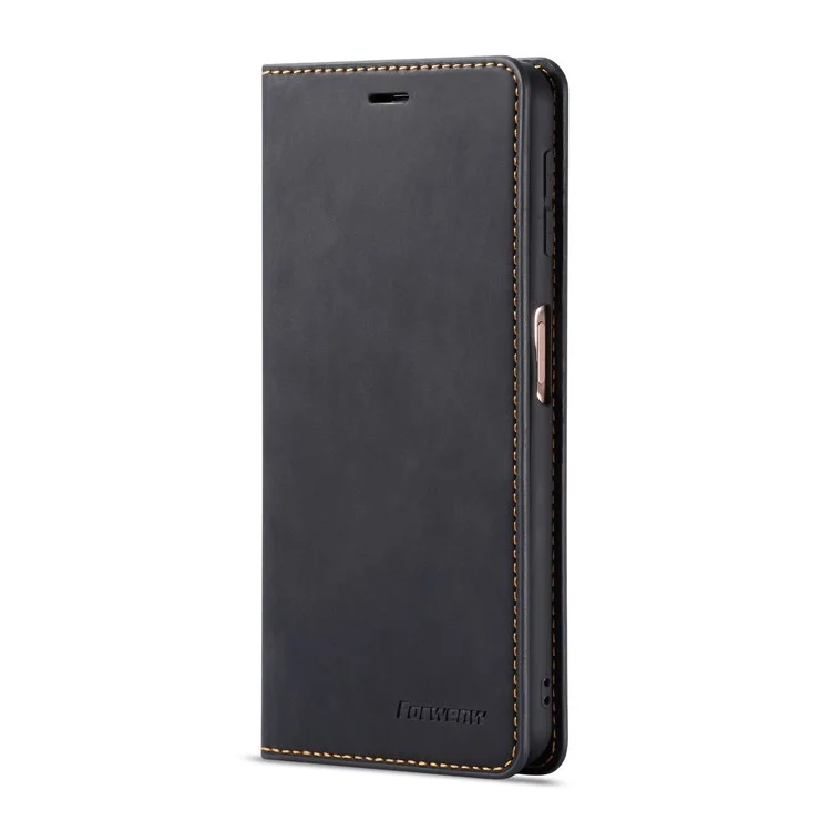 Forwenw Fantasy Series Silky Touch Wallet Capa Carteira Para Samsung Galaxy S10e - Preto