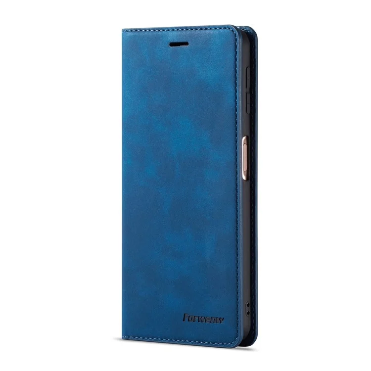 FORWENW Fantasy Series Silky Touch Leather Wallet Cover for Samsung Galaxy S10e - Blue