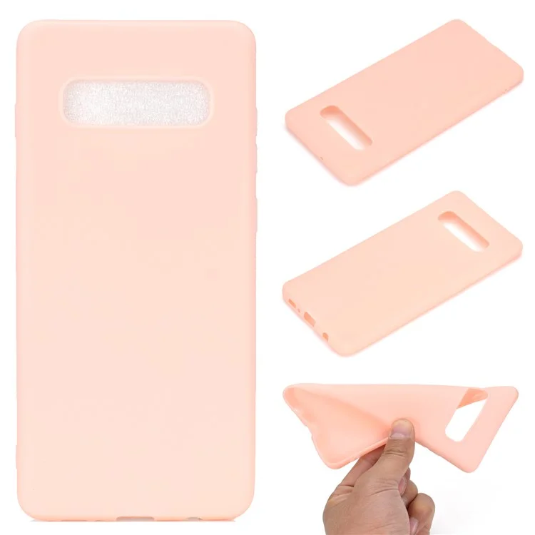 Matte TPU Soft Mobile Phone Case for Samsung Galaxy S10 Plus - Pink