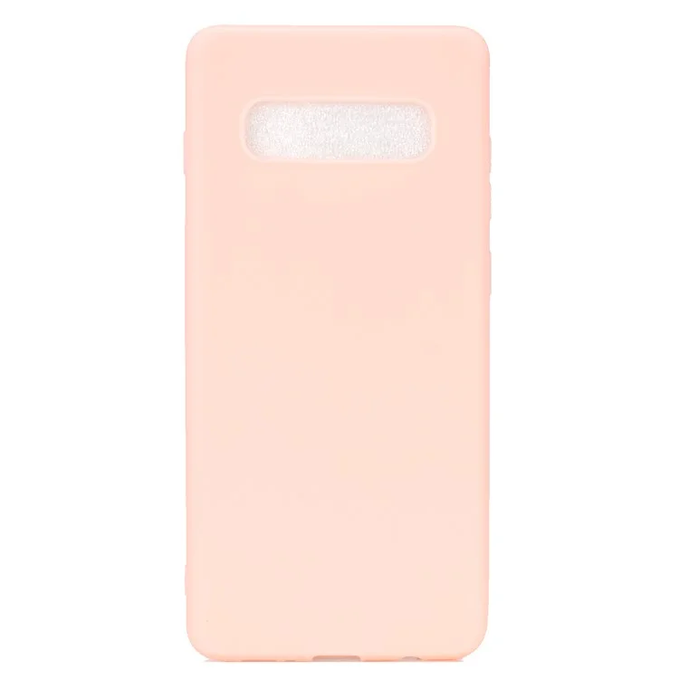 Matte TPU Soft Mobile Telephip Para Samsung Galaxy S10 Plus - Rosado