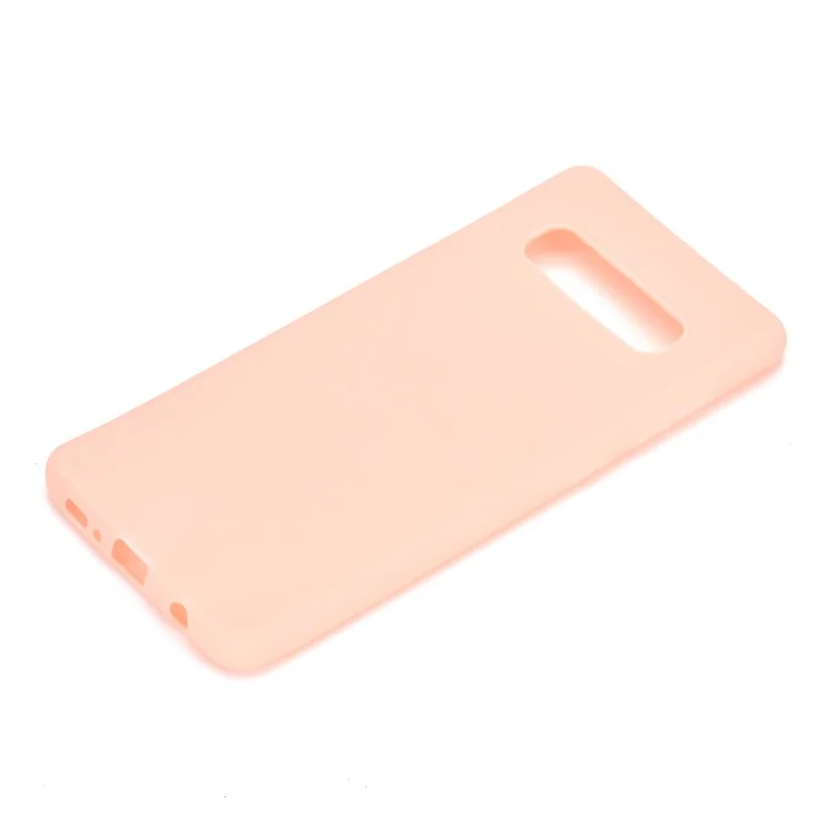 Matte TPU Soft Mobile Telephip Para Samsung Galaxy S10 Plus - Rosado