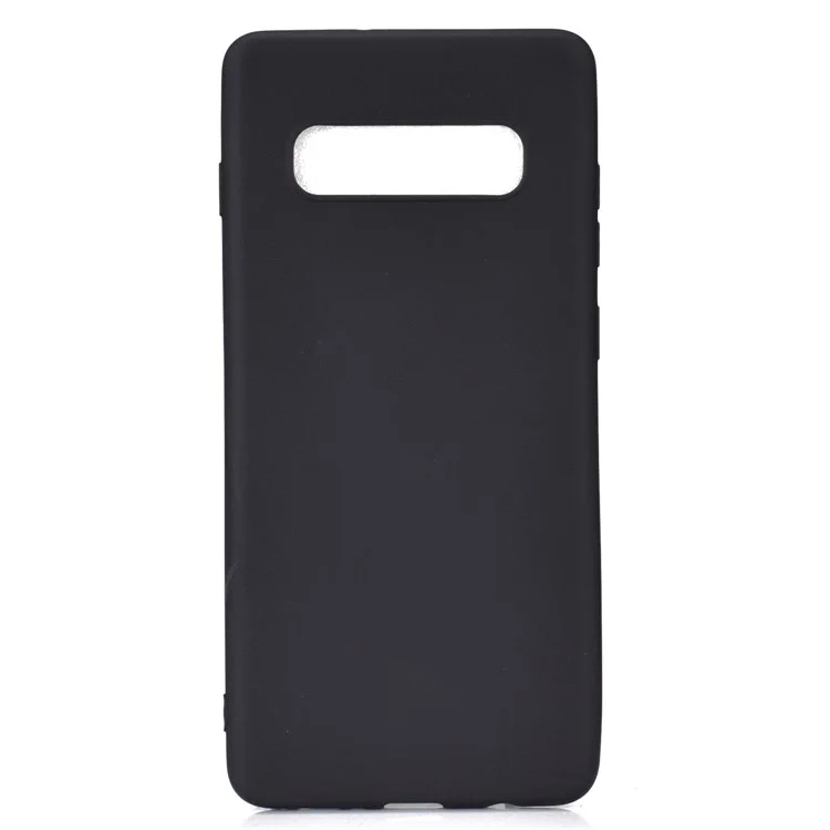 For Samsung Galaxy S10 Soft Matte TPU Gel Phone Casing - Black