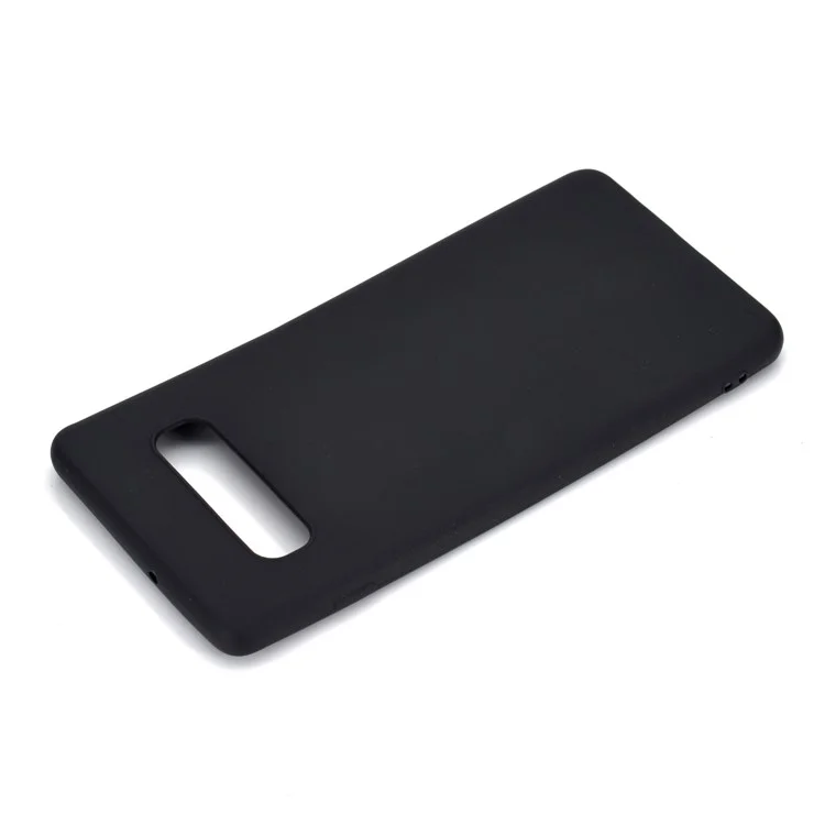 For Samsung Galaxy S10 Soft Matte TPU Gel Phone Casing - Black