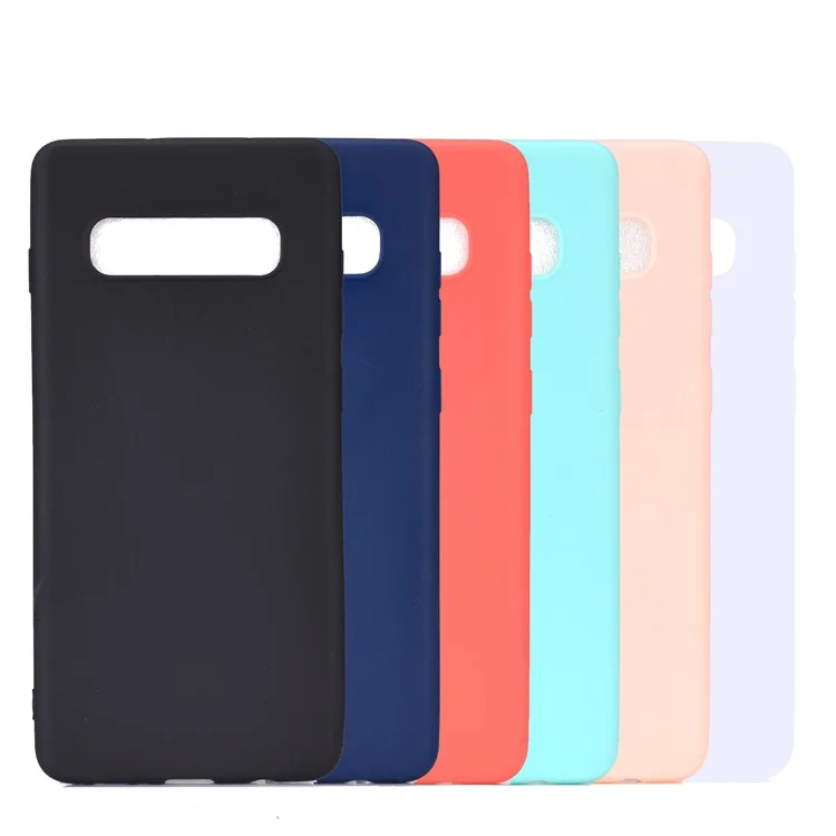 For Samsung Galaxy S10 Soft Matte TPU Gel Phone Casing - Black