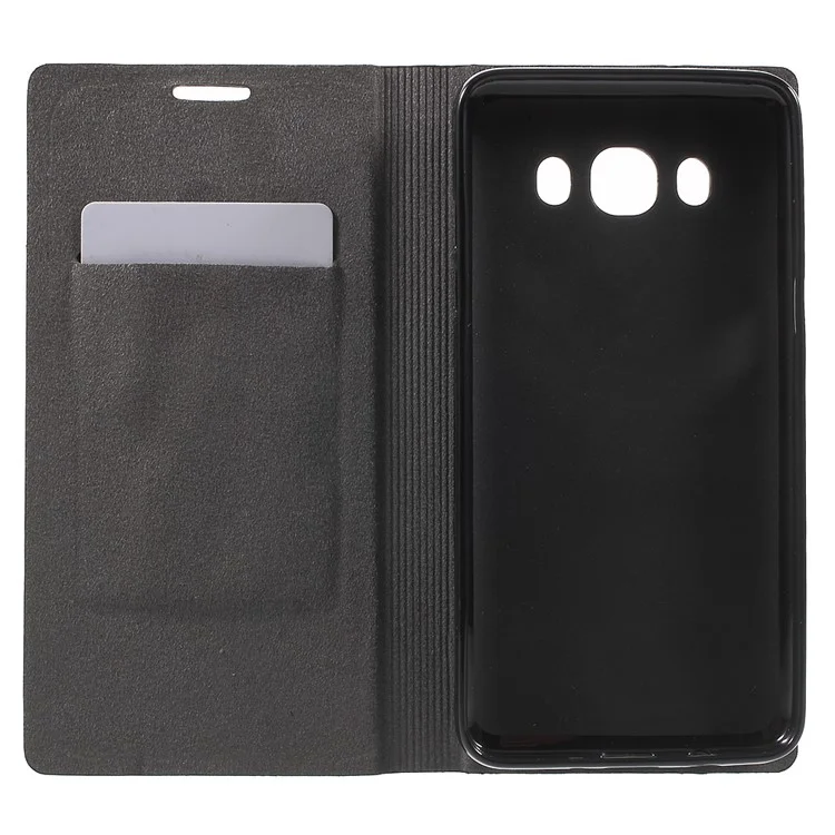 Two-color Leather Stand Case for Samsung Galaxy J5 (2016) - Black