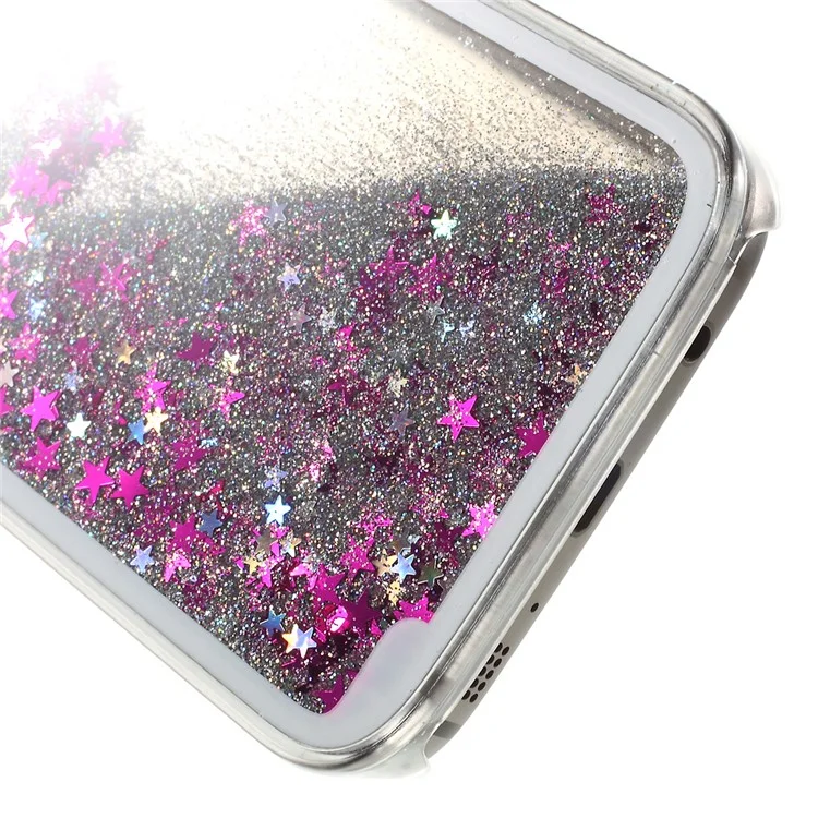 Dynamic Flash Powder and Stars PC Case for Samsung Galaxy S7 G930 - Silver