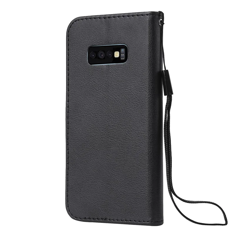 Wallet Leather Stand Case for Samsung Galaxy S10e - Black