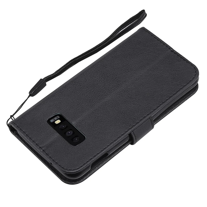 Wallet Leather Stand Case for Samsung Galaxy S10e - Black