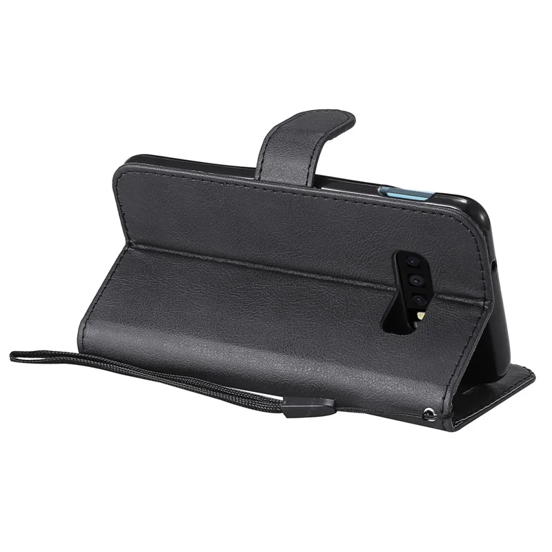Wallet Leather Stand Case for Samsung Galaxy S10e - Black