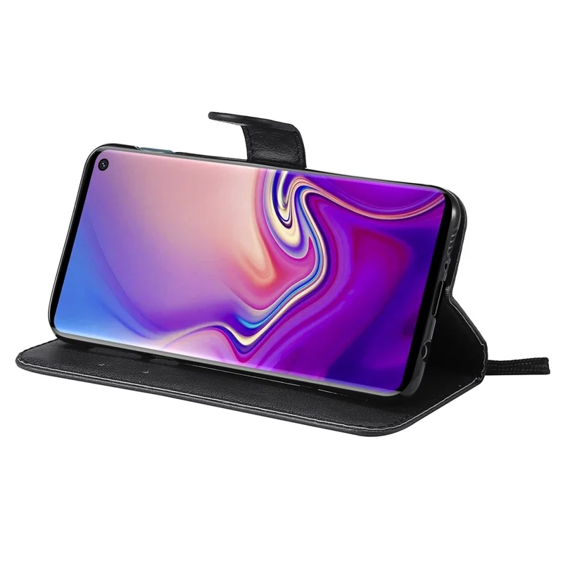 Wallet Leather Stand Case for Samsung Galaxy S10e - Black