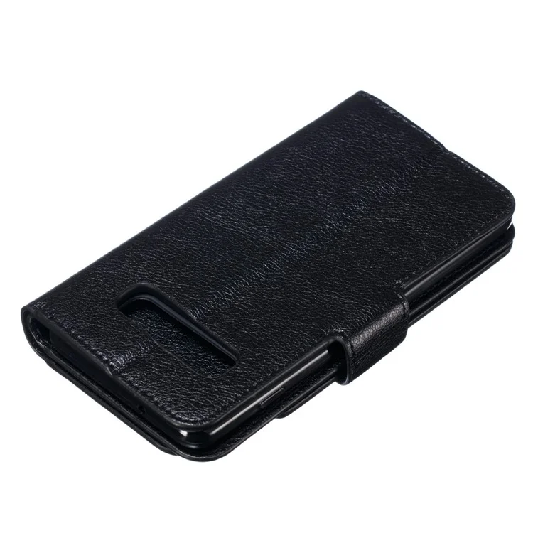 [9 Tragamonedas De Tarjetas] Crazy Horse Cuero Wallet Shell Para Samsung Galaxy S10 - Negro