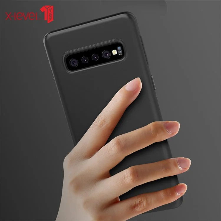 X-LEVEL Ultra-thin Frosted TPU Case per Samsung Galaxy S10 - Nero