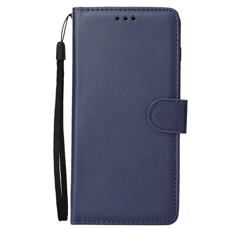 Leather Stand Case with Card Slots for Samsung Galaxy S10 Plus - Dark Blue
