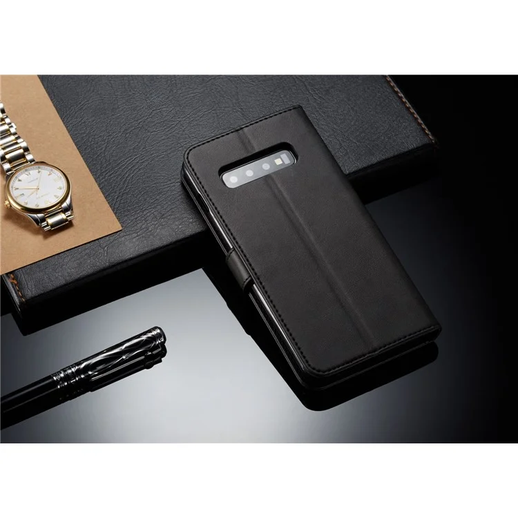 Lc. Case de Cuero de Billetera Imeeke Para Samsung Galaxy S10 Plus - Negro