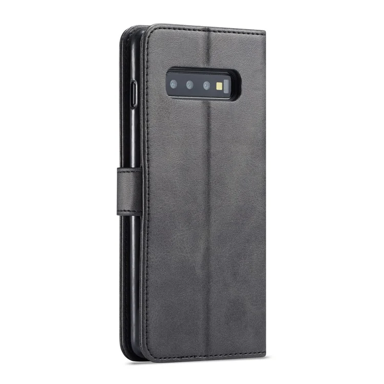 Lc. Étui de Support en Cuir de Portefeuille Imeeke Pour Samsung Galaxy S10 - le Noir