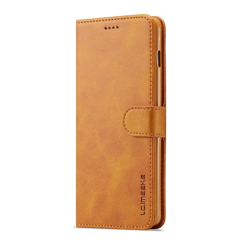 LC.IMEEKE Wallet Leather Stand Case for Samsung Galaxy S10 - Brown
