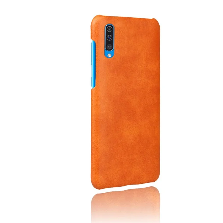 Capa de telefone celular revestida de couro Crazy Horse PC para Samsung Galaxy A50 / A50s / A30s - Laranja 