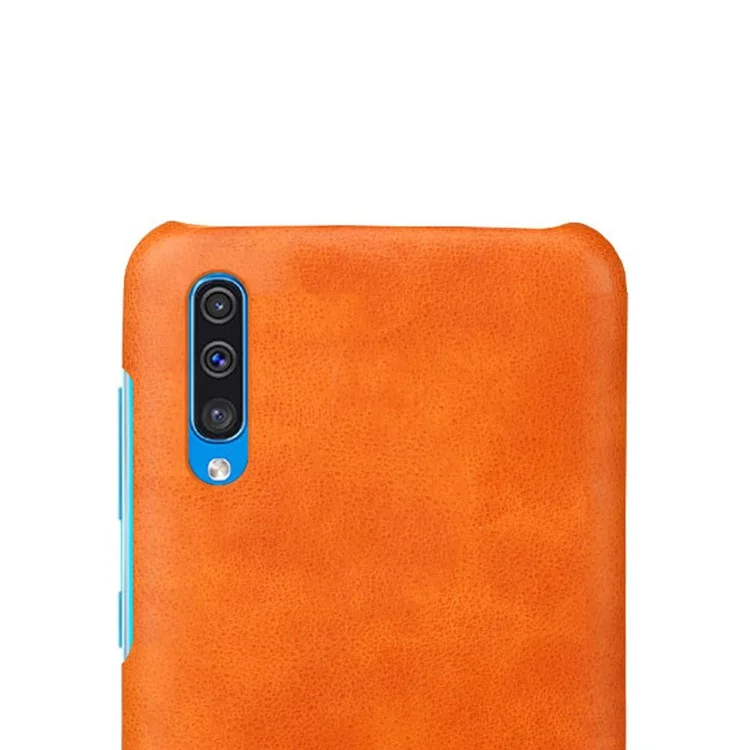 Capa de telefone celular revestida de couro Crazy Horse PC para Samsung Galaxy A50 / A50s / A30s - Laranja 