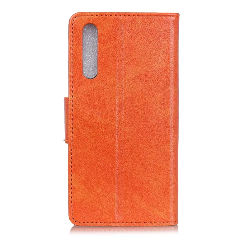 Nappa Texture Split Leather Stand Wallet Cover for Samsung Galaxy A50 / A50s / A30s - Orange
