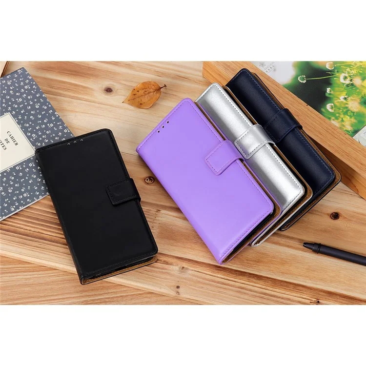 Capa De Telefone Protetora De Couro Da Carteira Para Samsung Galaxy A40 - Preto