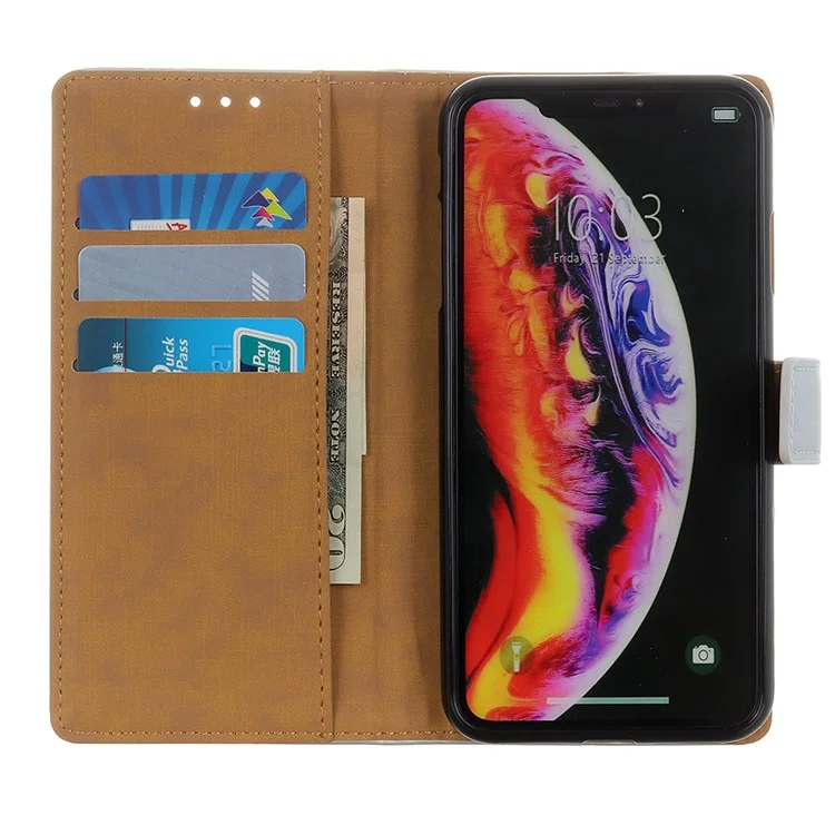 Capa De Telefone Protetora De Couro Da Carteira Para Samsung Galaxy A40 - Preto
