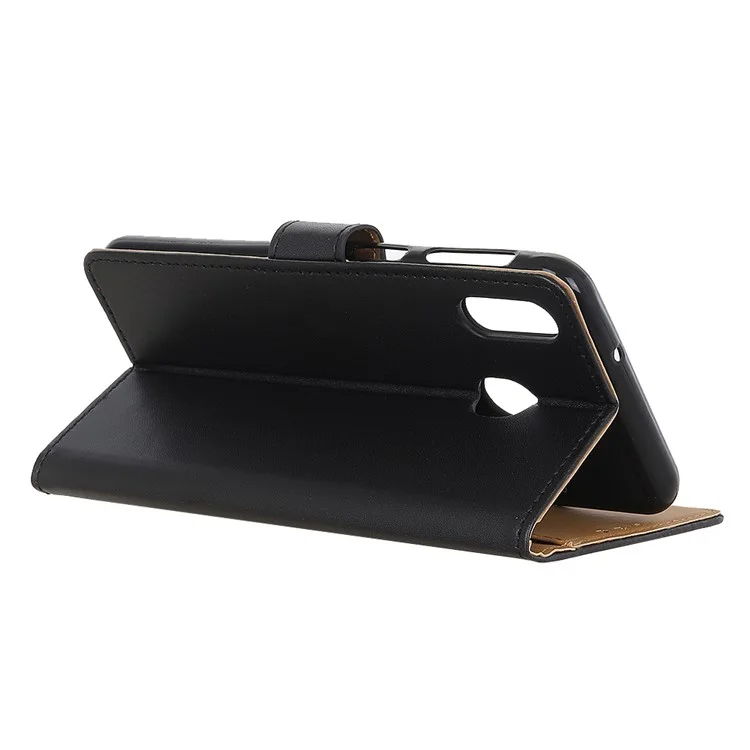 Capa De Telefone Protetora De Couro Da Carteira Para Samsung Galaxy A40 - Preto