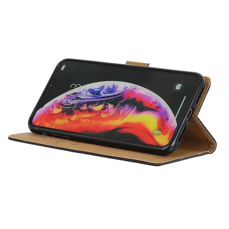 Capa De Telefone Protetora De Couro Da Carteira Para Samsung Galaxy A40 - Preto