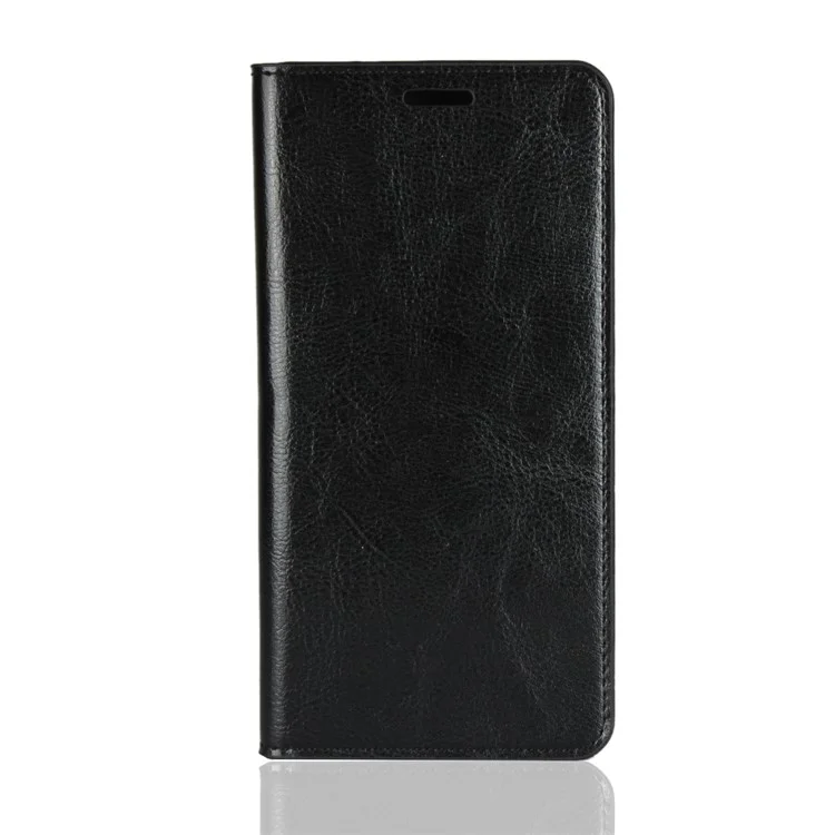 Cavaleiro Louco Cavalo De Couro Genuíno Com Carteira Para Samsung Galaxy S10 Plus - Preto