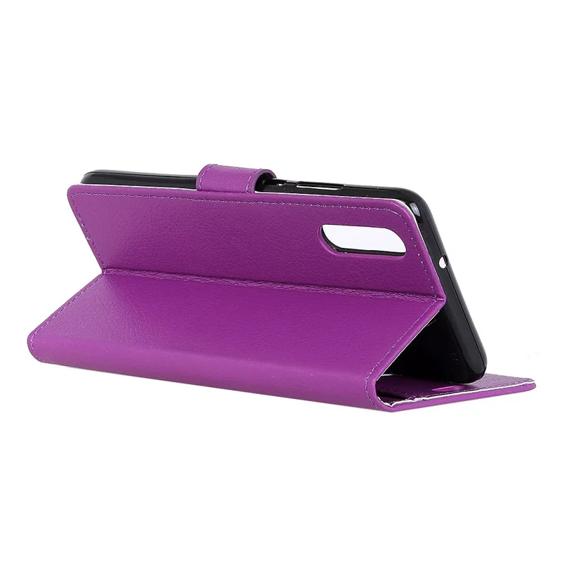 Für Samsung Galaxy A50 / A50s / A30s Wallet Phone Case Litchi Skin Leather Flip Cover mit Ständer - Lila