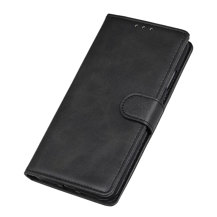 Caso de Couro de Carteira Fosca Para a Samsung Galaxy A50 / A50s / A30s - Preto