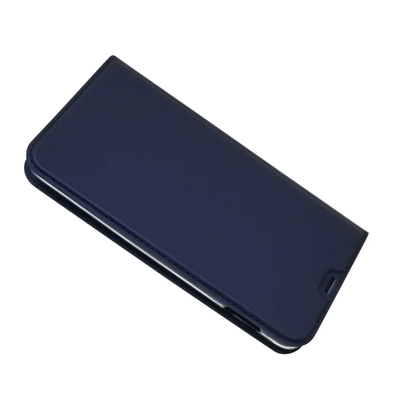 Magnetic Adsorption Leather Card Holder Case for Samsung Galaxy S10e - Dark Blue