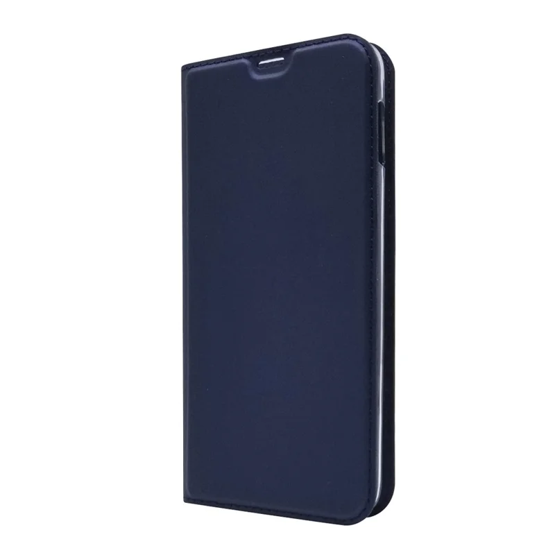 Magnetic Adsorption Leather Card Holder Case for Samsung Galaxy S10e - Dark Blue