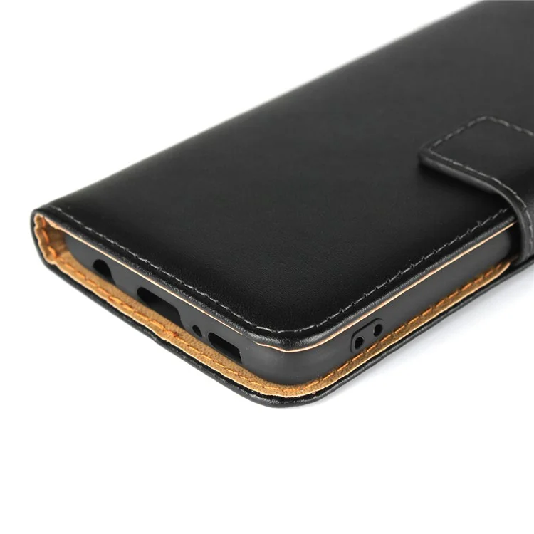 Guscio in Pelle Genuina Con Portafoglio Stand Per Samsung Galaxy S10e