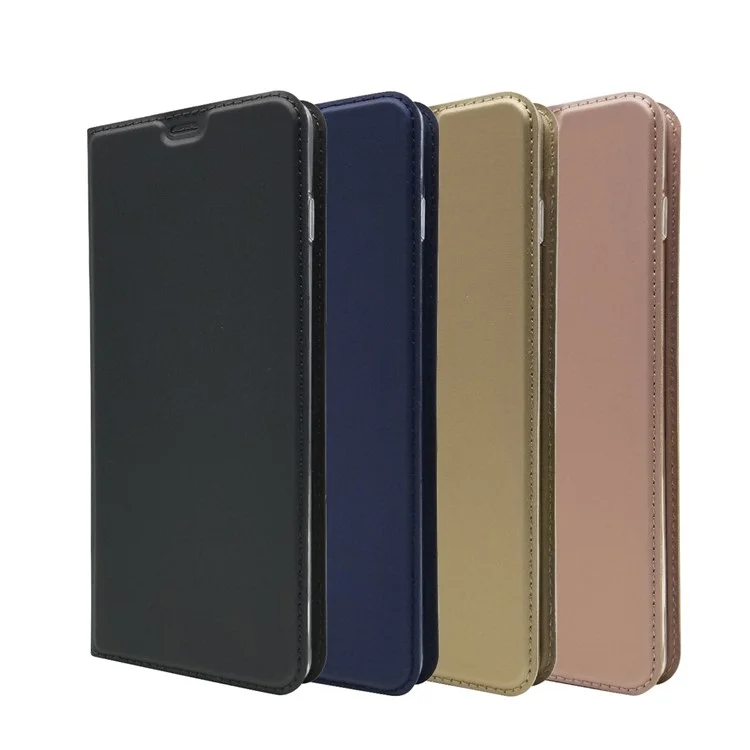 Case de Cartão de Couro de Adsorção Magnética Para o Samsung Galaxy S10 Plus - Preto