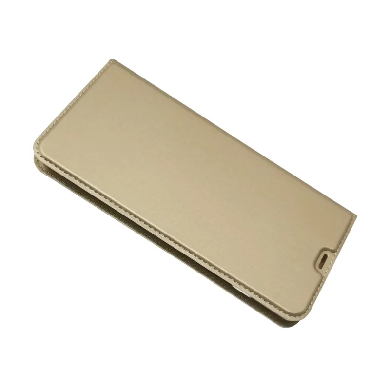 Magnetic Adsorption Leather Card Holder Case for Samsung Galaxy S10 Plus - Gold