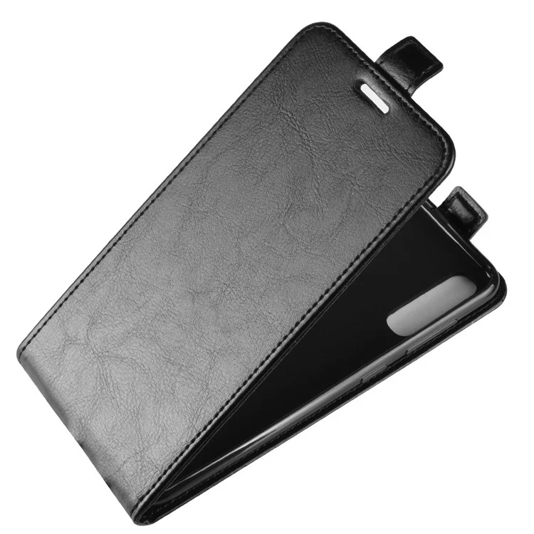 Crazy Horse [Vertical Flip] Leder Mobile Cover Für Samsung Galaxy A50 / A50s / A30s - Schwarz