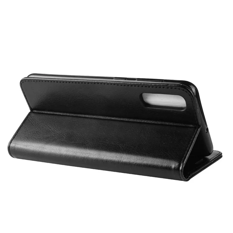 Capa de Couro Magnética com Textura Crazy Horse para Samsung Galaxy A50 / A50s / A30s - Preto
