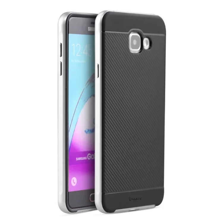 IPAKY Hybrid PC and TPU Case for Samsung Galaxy A7 SM-A710F (2016) - Silver