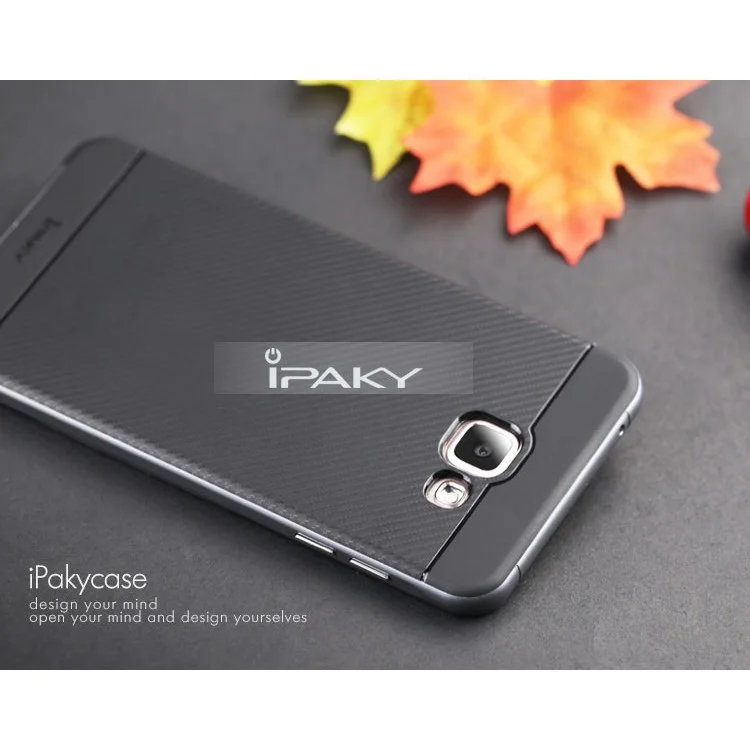 IPAKY Hybrid PC and TPU Case for Samsung Galaxy A7 SM-A710F (2016) - Silver