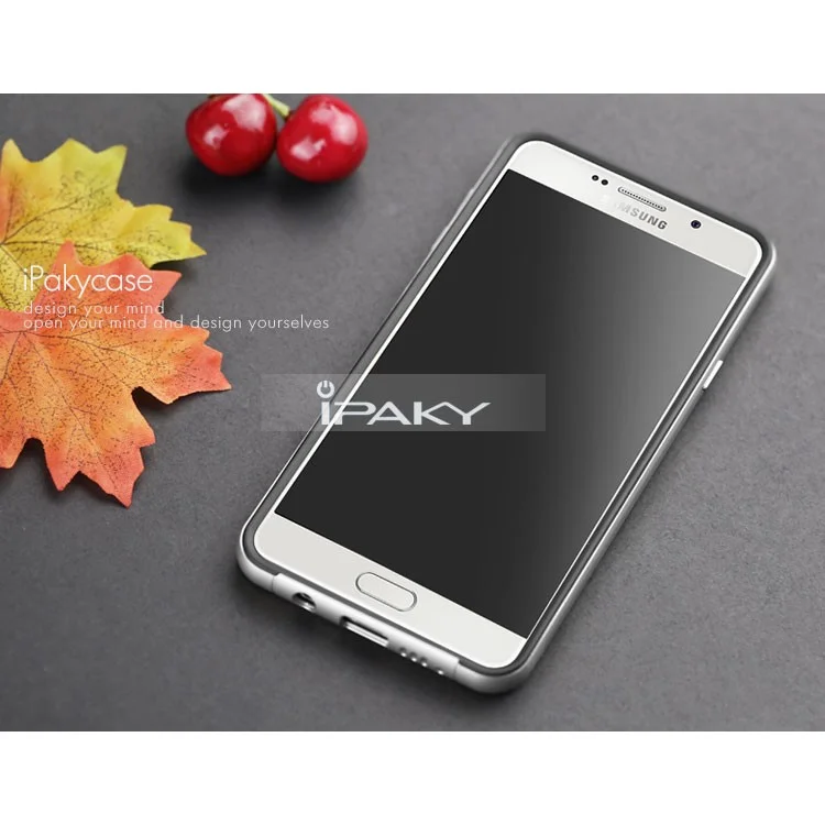 IPAKY Hybrid PC and TPU Case for Samsung Galaxy A7 SM-A710F (2016) - Silver