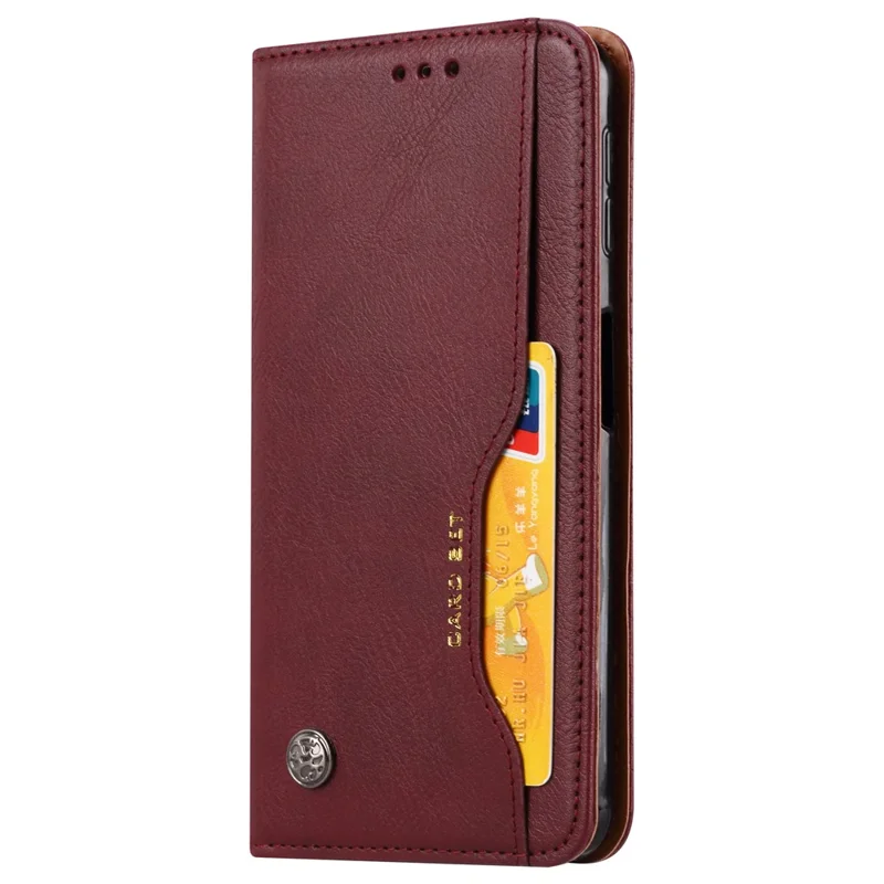 Automatisch sluitend klassiek PU-lederen telefoonhoesje voor Samsung Galaxy A70 - Wijnrood