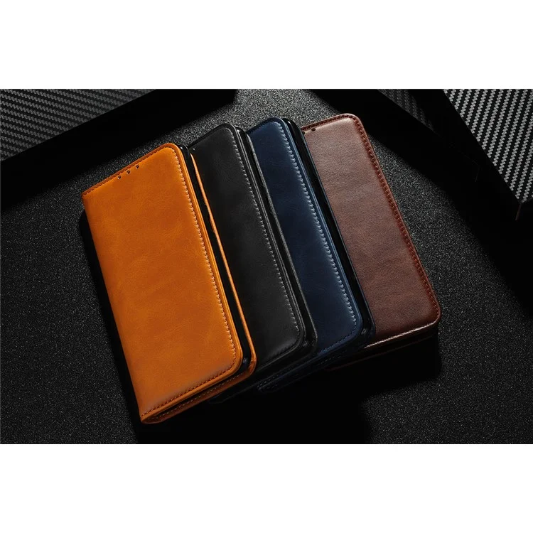 Cassa Da Portafoglio In Pelle Divisa In Pelle Divisa Per Samsung Galaxy S10 - Nero