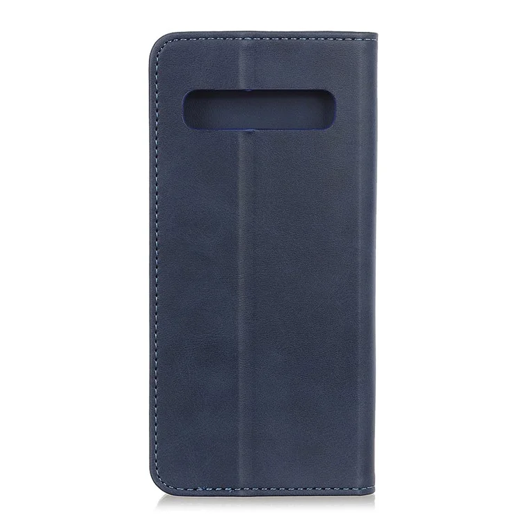Étui Portefeuille En Cuir Scindé Automatique Pour Samsung Galaxy S10 - Bleu
