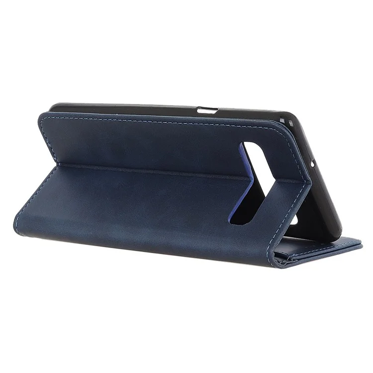 Étui Portefeuille En Cuir Scindé Automatique Pour Samsung Galaxy S10 - Bleu