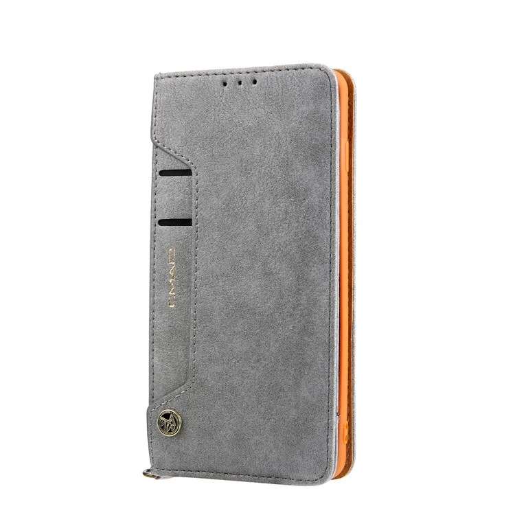 CMAI2 PU Leder Stand Wallet Mobile Case Für Samsung Galaxy S10 Plus - Grau