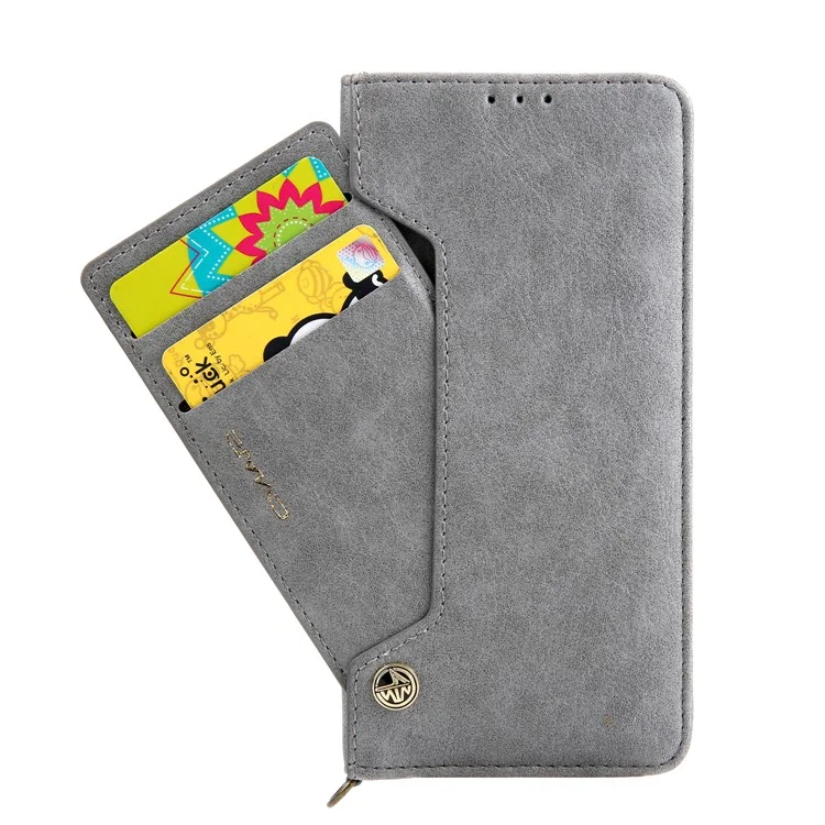 CMAI2 PU Leather Stand Wallet Mobile Casing for Samsung Galaxy S10 Plus - Grey